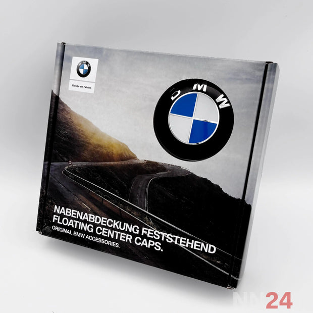 4er Set BMW Nabendeckel Feststehend Blau/Weiß nabennerd24.de